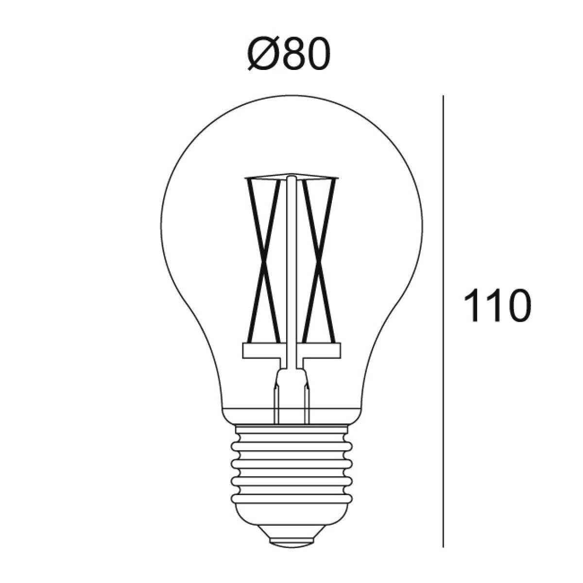 Buy Delta Light Technical LED Filament GL80 E27 6W 2200K - Smoke Smoke  online - Peeq